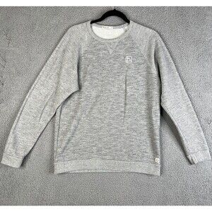 MARINE LAYER Fleece Sweatshirt Women Medium Gray Heathered Sweater Pullover Crew